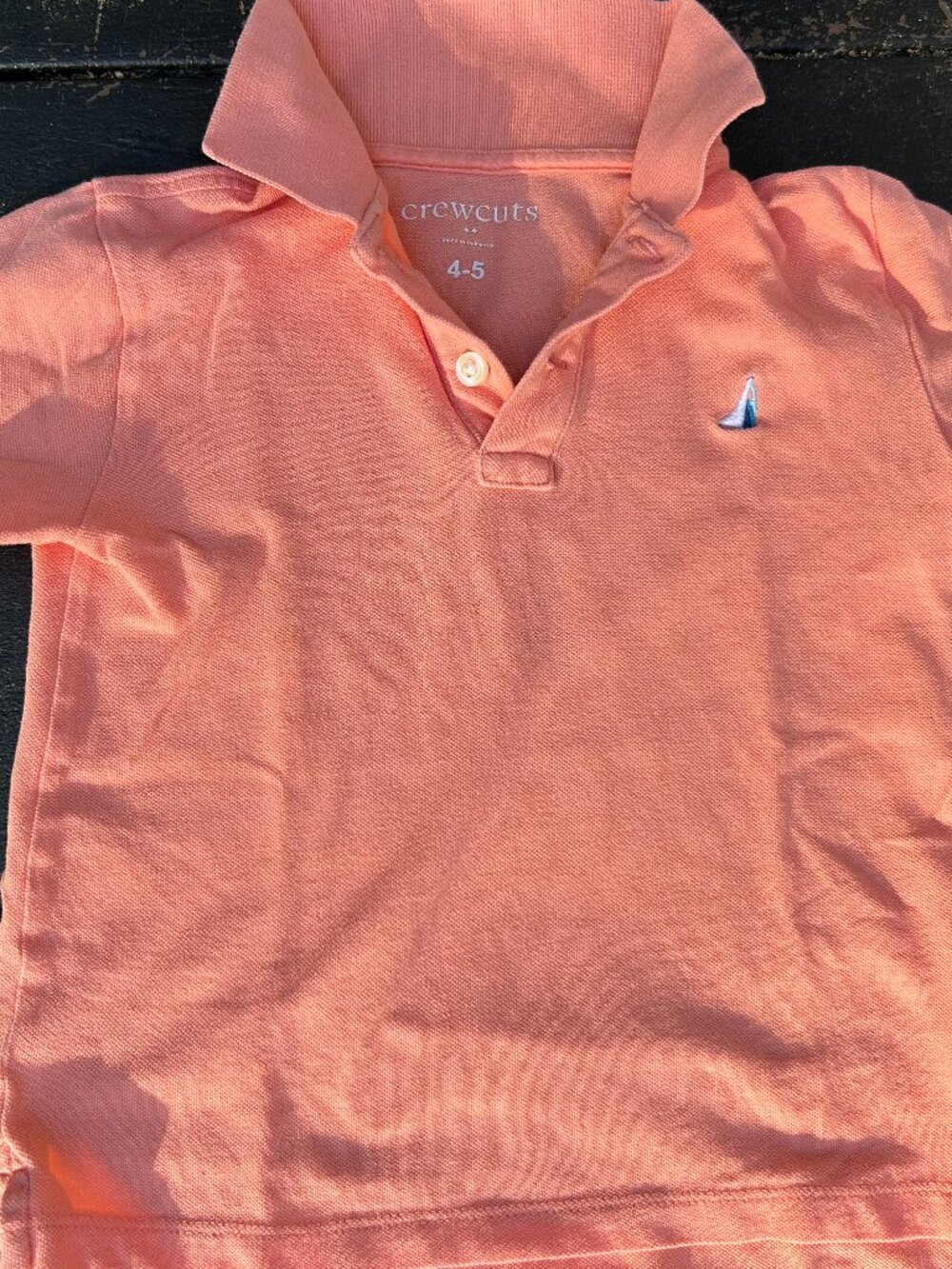 CREWCUTS Boys Peach-colored Polo